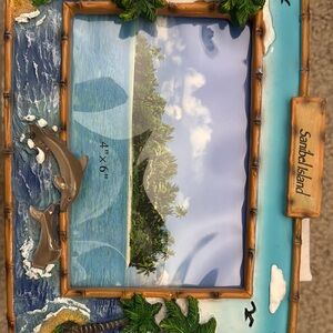 **NEW** Tropical Beach Photo Frame with Dolphins